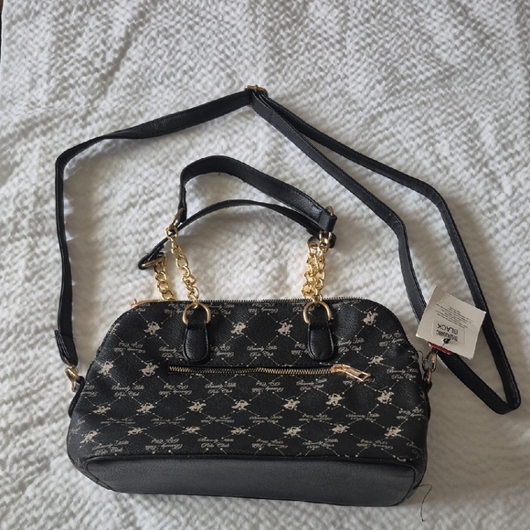 Beverly Hills Club Polo Womens Bag  Satchel with Gold Chain Accents - Picture 2 of 3